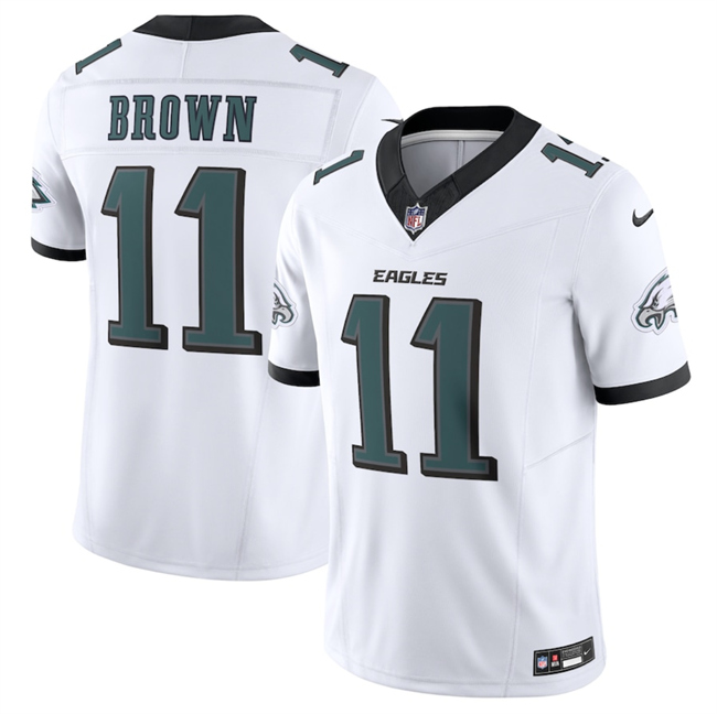 Men's White Philadelphia Eagles #11 A.J. Brown 2024 New F.U.S.E. Vapor Untouchable Limited Stitched Football Jersey